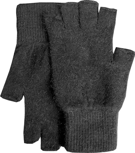 Comfort Socks Weiche Handschuhe ohne Finger aus Merinowolle und Opossumfaser SCHWARZ - LARGE von Comfort Socks