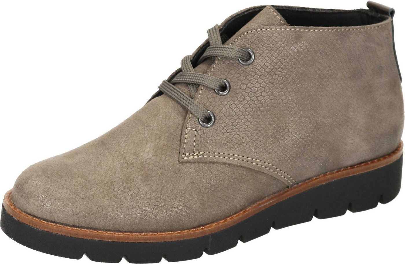 Comfortabel Stiefeletten Schnürstiefelette aus Nubukleder von Comfortabel