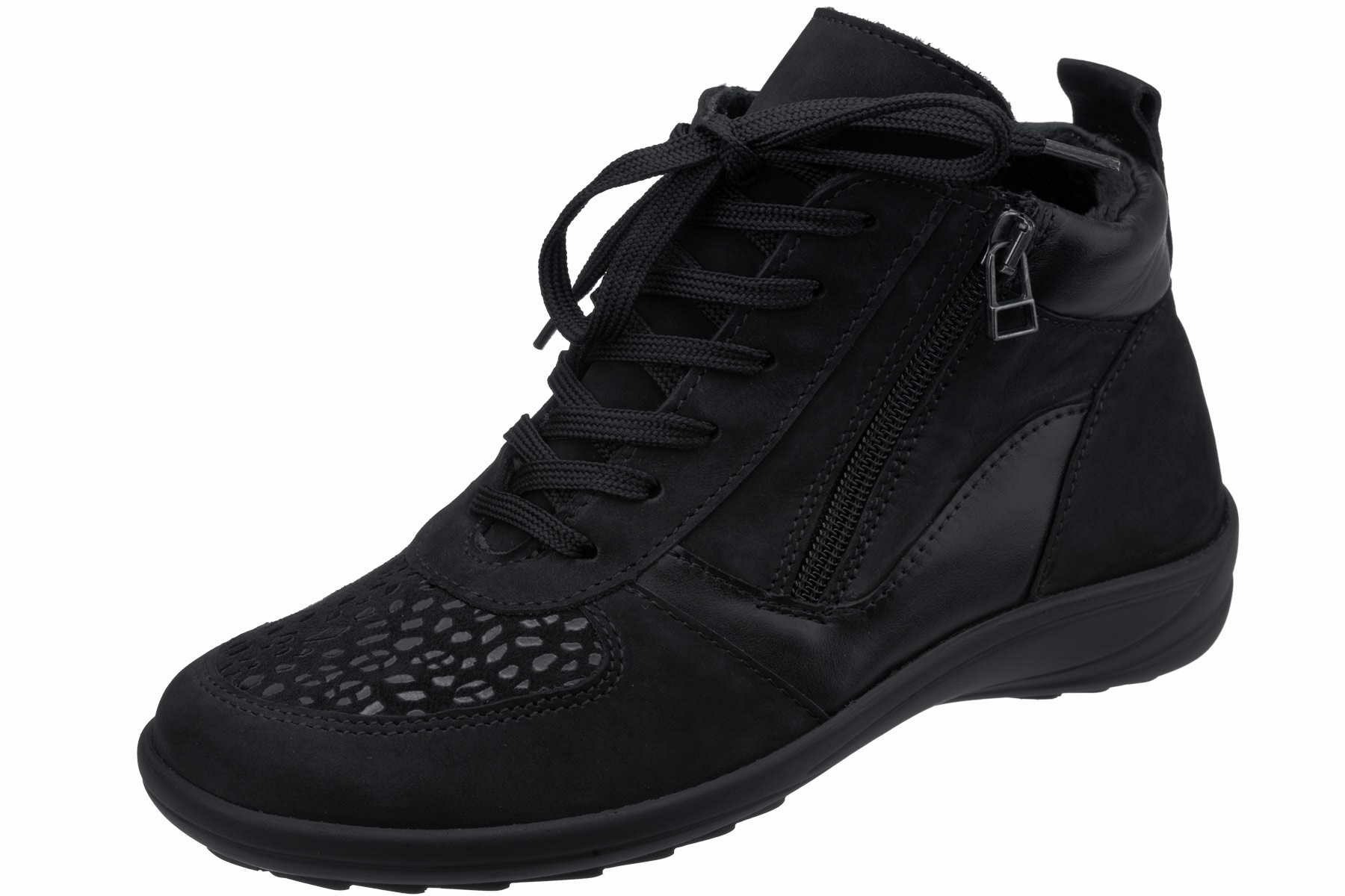 female Schnür-Stiefeletten schwarz 37 von Comfortabel