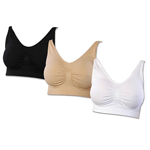 Comfortisse Bra 3-er Set weiss,schwarz,haut original TV (155) (S=70) von Comfortisse Bra