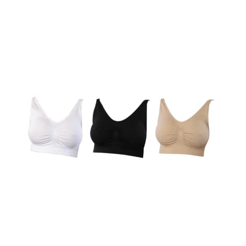 Comfortisse Bra 3-er Set weiss,schwarz,haut original TV (155) (XL=85) von Comfortisse Bra
