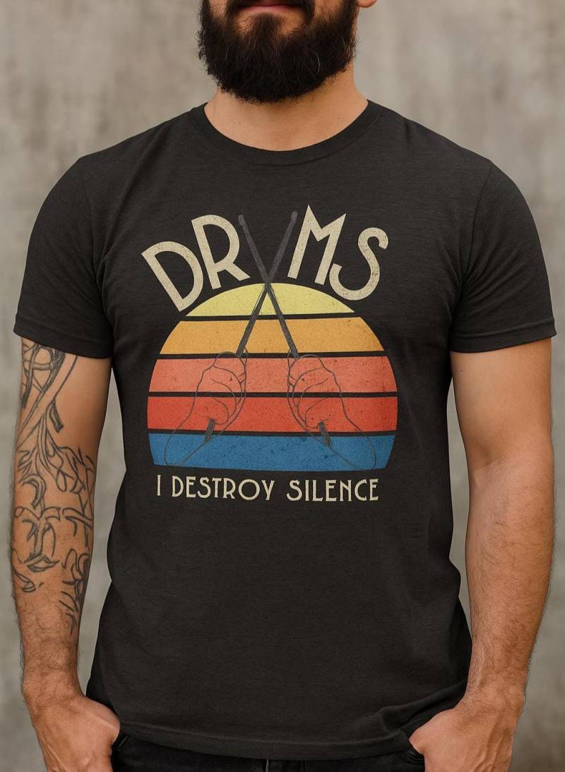 Drummer Drums Unisex T-Shirt |T-Shirt Baumwolle Musikinstrument Musiker Trommeln, Perfektes Geschenk von Comfortraum