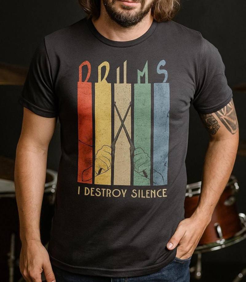 Drummer Drums Unisex T-Shirt |T-Shirt Baumwolle Musikinstrument Musiker Trommeln, Perfektes Geschenk von Comfortraum