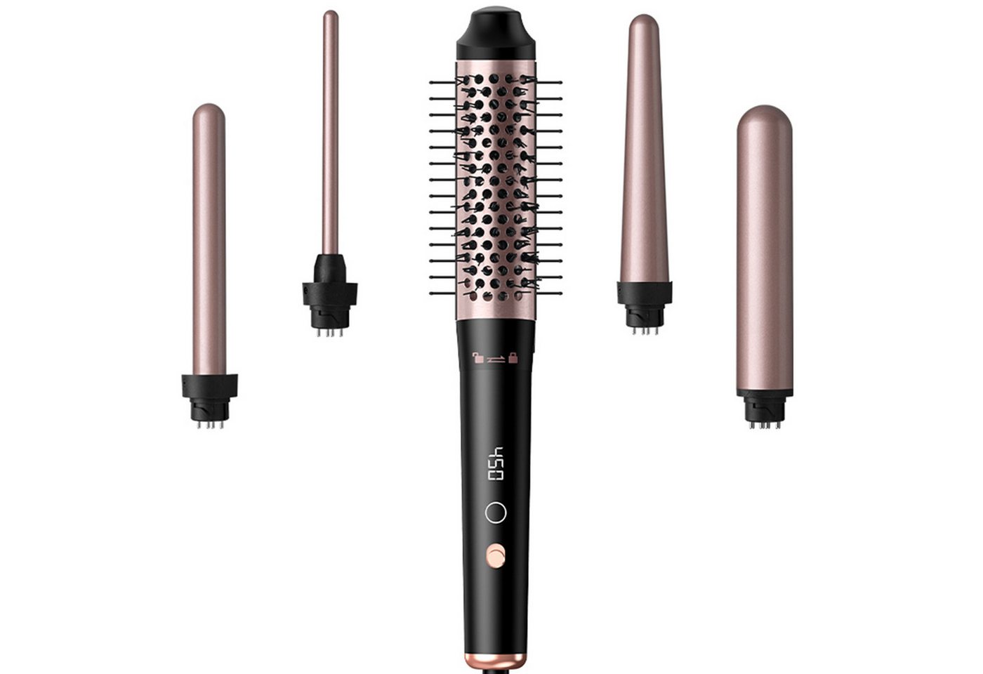 Comfy Mate Lockenstab 5 in 1, Keramik Lockeneisen mit Multifunktion Lockenbürste, Turmalin-Keramik, Lockenstabe mit Verschiedenen Aufsätzen Große und Kleine Locken 9-32mm von Comfy Mate