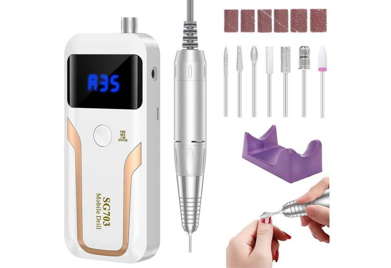 Comfy Mate Maniküre-Pediküre-Set Elektrischer Nagelfräser, 3600-mAh-Akku 12-teiliges Maniküre Set Comfy Mate Maniküre-Pediküre-Set Elektrischer Nagelfräser, 3600-mAh-Akku 12-teiliges Maniküre Set von Comfy Mate
