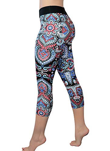 Comfy Yoga Hose – Workout-Caprihose – hohe Taille Workout Leggings für Damen – leichte bedruckte Yoga Leggings, Capri Mantra/Yoga Taille, Einheitsgröße Comfy Yoga Hose – Workout-Caprihose – hohe Taille Workout Leggings für Damen – leichte bedruckte Yoga Leggings, Capri Mantra/Yoga Taille, Einheitsgröße von Comfy Yoga