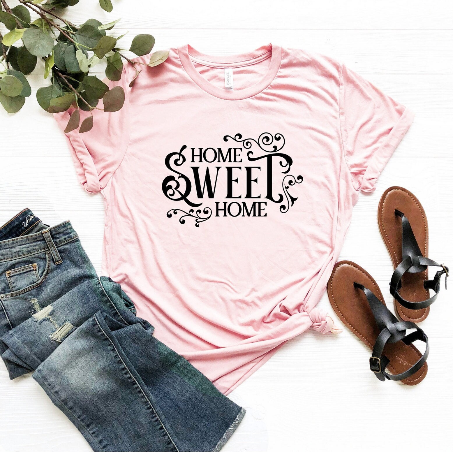 Home Sweet Shirt, Süßes T-Shirt, Passendes Familien Damen State Shirt von ComfyShirtsUS