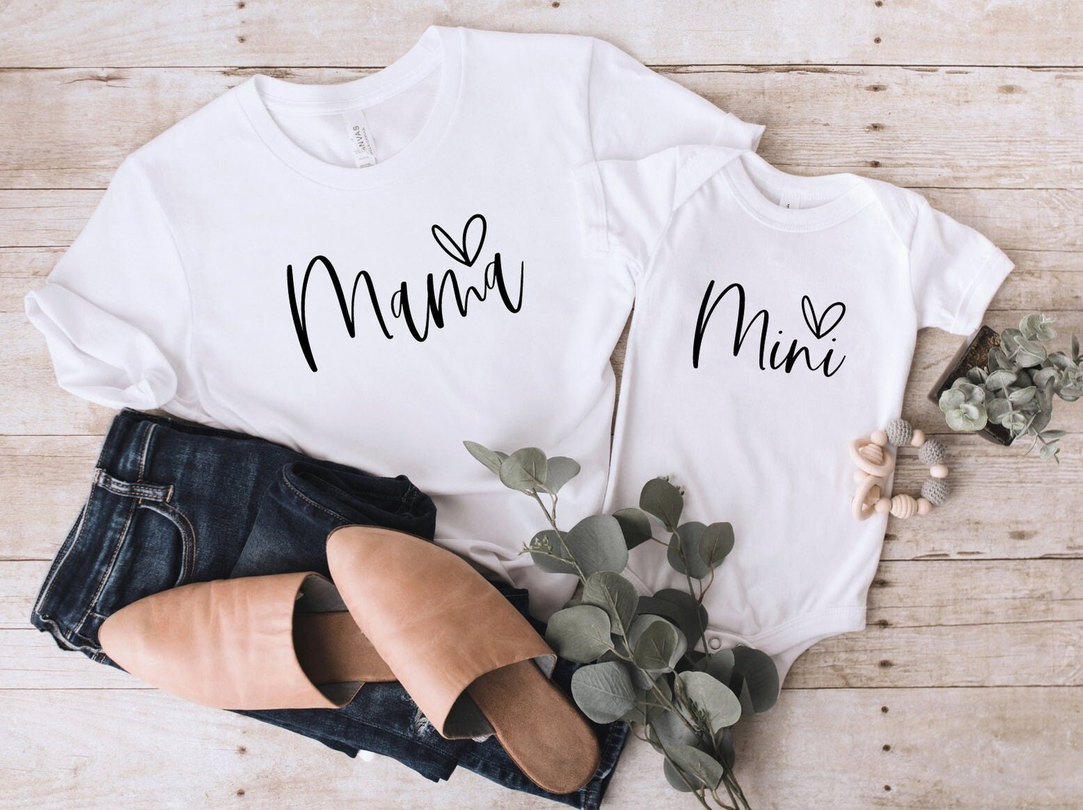 Mama Und Mini Passende Shirts, Ich Shirt, Baby Muttertagsgeschenk, Tochter T-Shirt, Süßes Mom Matching Set von ComfyShirtsUS