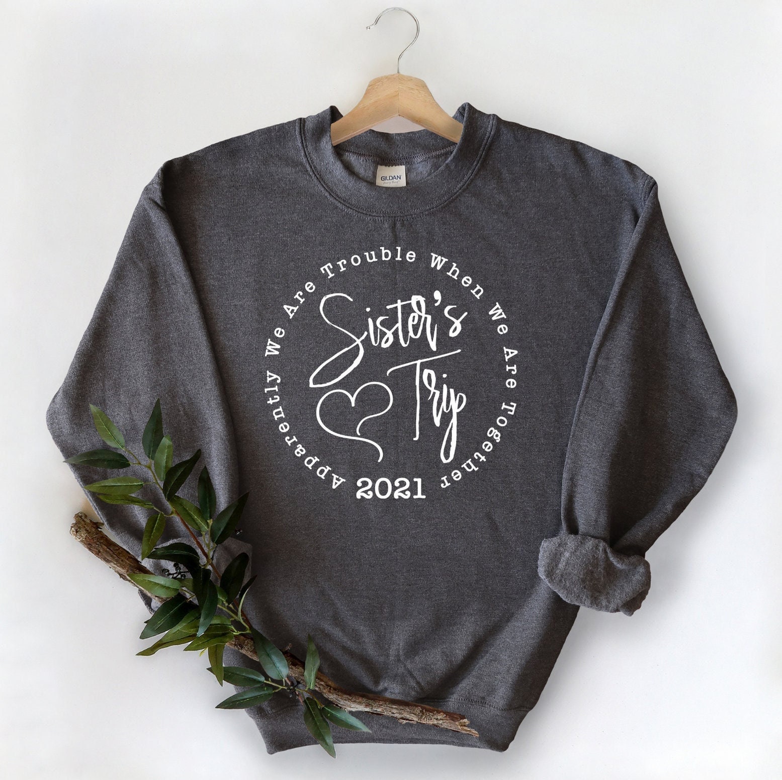 Sisters Trip Sweatshirt, Lustiges Mädchen Vacation Hoodie, We Are Trouble When Together Sweater, Girls 2022 von ComfyShirtsUS