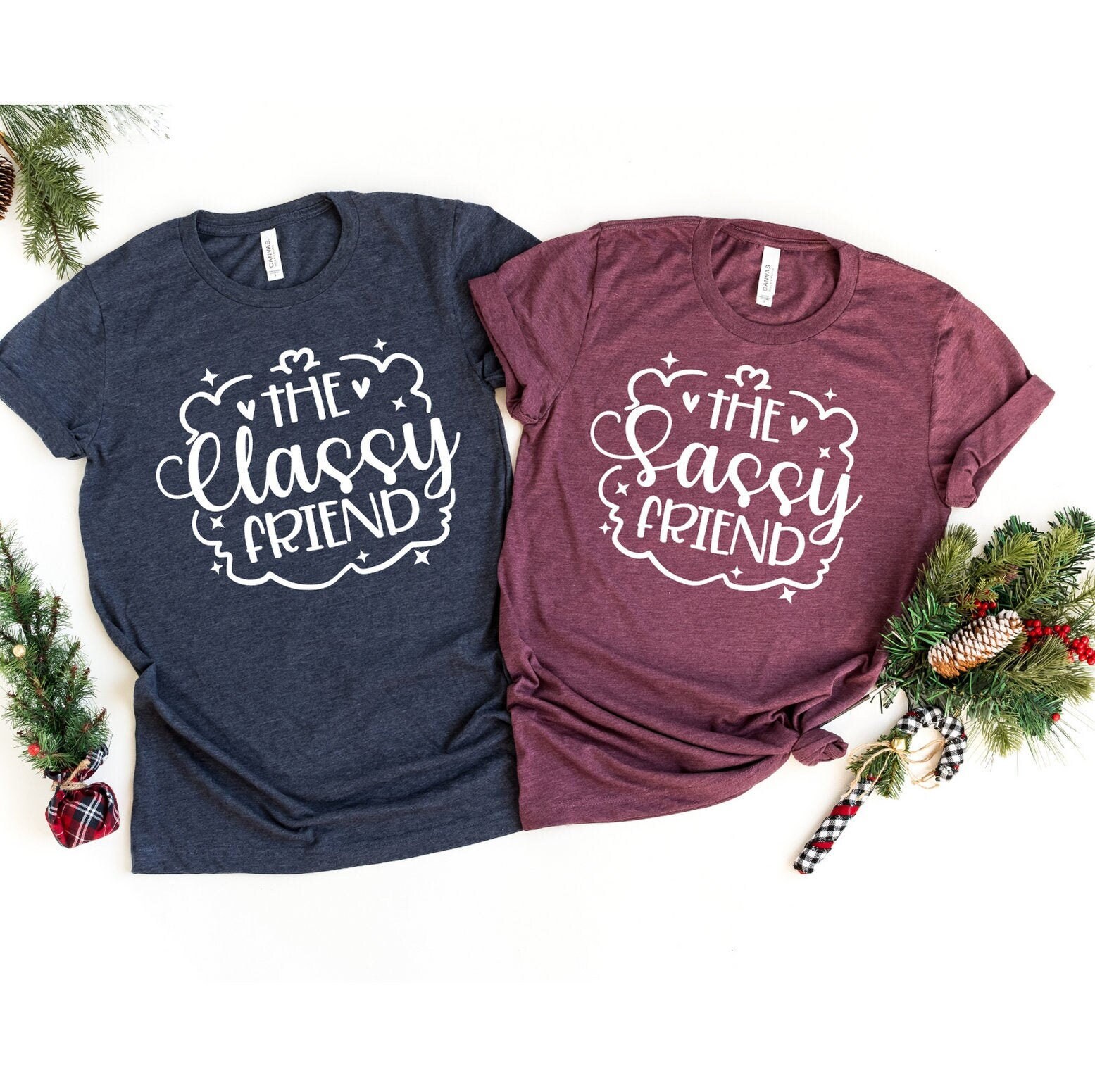 The Classy Friend Shirt, Sassy Best Friends Bff Matching Shirts, Girls Trip Tshirt von ComfyShirtsUS