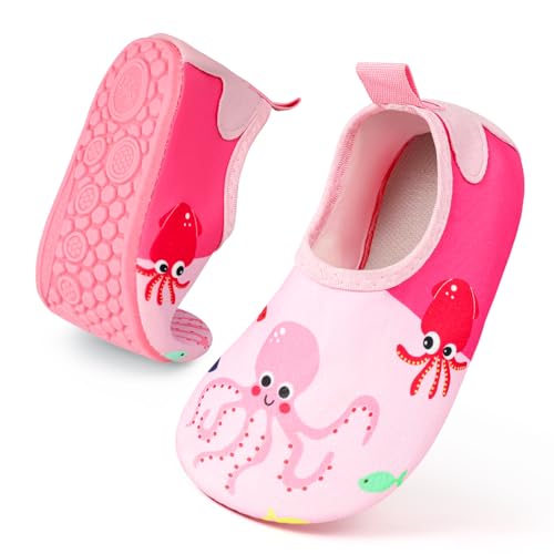Comfyouth Badeschuhe Wasserschuhe Kinder Schnell Trocknend Schwimmschuhe Aquaschuhe Mädchen Sommer rutschfest Strandschuhe 24-35 EU von Comfyouth