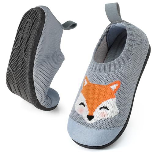 Comfyouth Hausschuhe Junge Kinder Dicken Einlegesohlen Hüttenschuhe Atmungsaktive Turnschläppchen Jungen Rutschfest Barfussschuhe Kindergarten Pantoffeln Kinderhausschuhe von Comfyouth