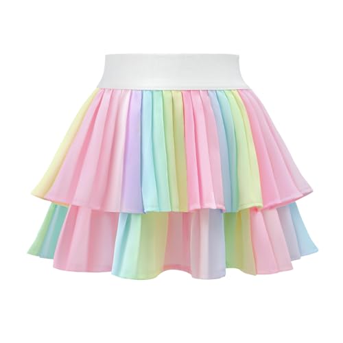 Comfyouth Tennisrock Mädchen Sportrock mit Hose Drunter Hohe Taille Faltenrock Golf Skorts mit Tasche Minirock Lässig Sommerrock für Mädchen von Comfyouth