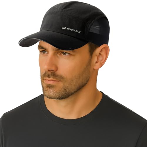 Comhats Baseball Cap Herren mit Atmungsaktivem Mesh Running Caps UV-Schutz Sommer Kappe Sonnenhut Basecap Sports Golf Cap 95550-Schwarz XL/XXL von Comhats