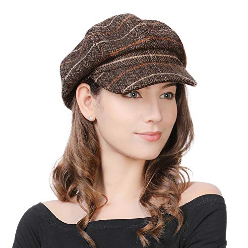 Comhats Damen Wollmischung Ballonmütze Wintermütze Kappe 55-58cm 99952_Kaffeebraun M von Comhats