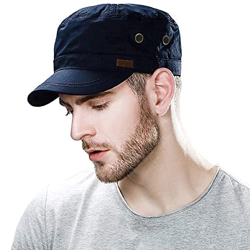 Comhats Herren Military Army Cap Sonnen Wandernhut Sport Baseballcap Schwarzblau M von Comhats