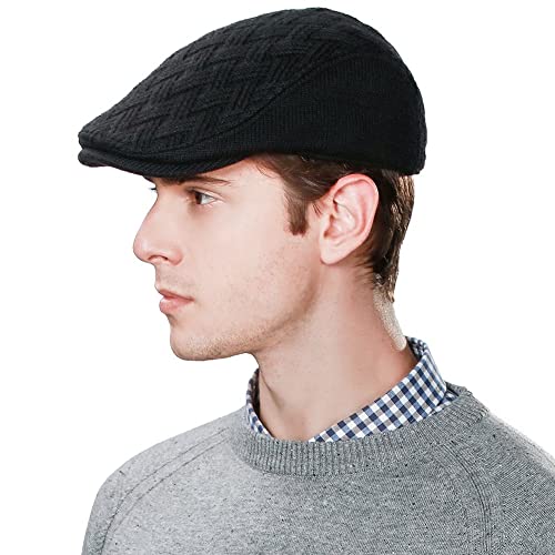 Comhats Herren Winter Schapka Schiebermütze trappermütze Winterhüte Duckbill Gatsby Basecap M Schwarz von Comhats