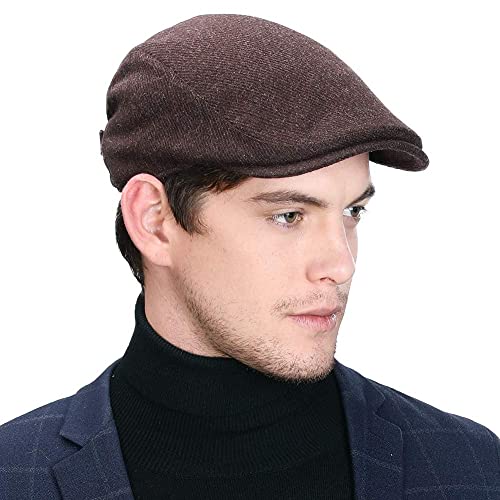 Comhats Herren Winter Schapka Schiebermütze trappermütze Winterhüte Duckbill Gatsby Basecap XL Kaffee von Comhats