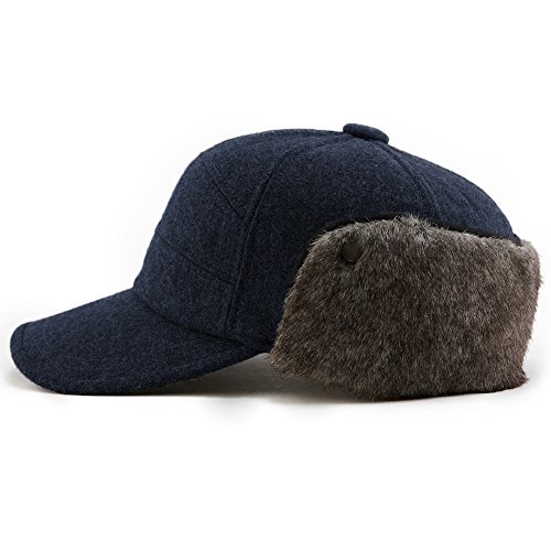 Comhats Herren Winter Warme Baseballkappe Ohrschutz Schirmmütze M Schwarzblau Comhats Herren Winter Warme Baseballkappe Ohrschutz Schirmmütze M Schwarzblau von Comhats