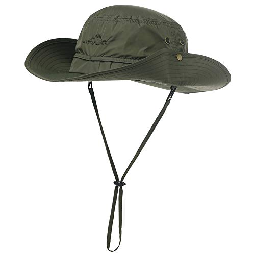 Comhats Outdoor Faltbarer Boonie Buschhut mit Kinnband UPF Schutz Unisex Armygrün 66cm(XL/XXL) von Comhats