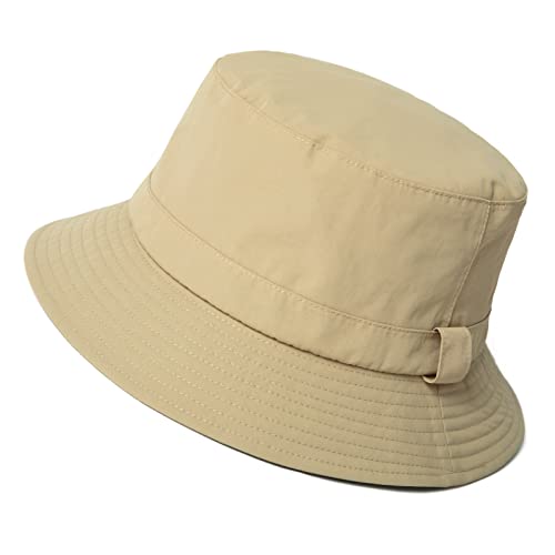 Comhats Regenhut Unisex für Damen Herren Wasserdichter Bucket hat Faltbar Eimerhut Strand Surfen Angeln UPF50 Breite Krempe Sonnenhut (M, 92557_Khaki) von Comhats