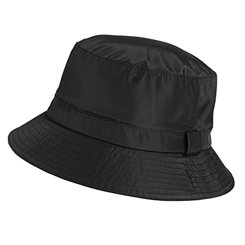 Comhats Regenhut Unisex für Damen Herren Wasserdichter Bucket hat Faltbar Eimerhut Strand Surfen Angeln UPF50 Breite Krempe Sonnenhut Schwarz von Comhats