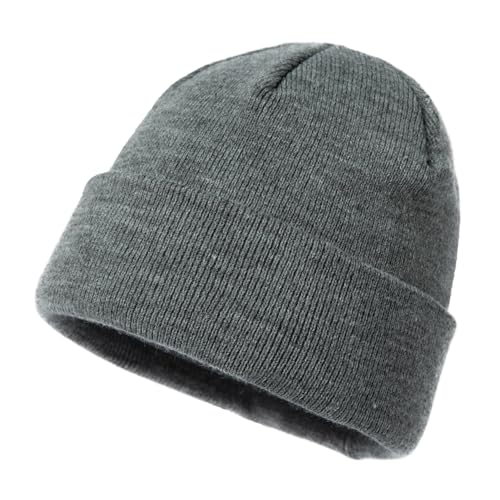 Comhats Unisex Wintermütze Strickmütze Warme Beanie Winter Mütze Cuffed Beanies Damen Herren 91227A_Grau von Comhats