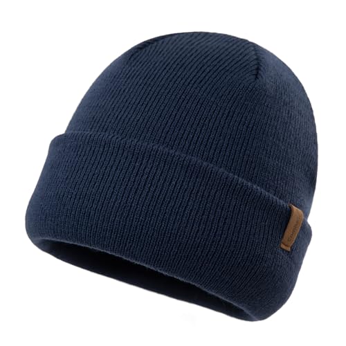 Comhats Unisex Wintermütze Strickmütze Warme Beanie Winter Mütze Cuffed Beanies Damen Herren 91227A_Navy blau von Comhats