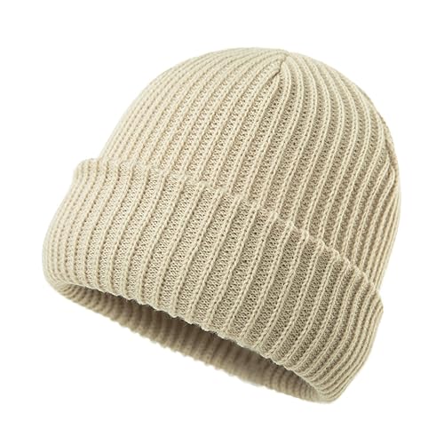 Comhats Unisex Wintermütze Strickmütze Warme Beanie Winter Mütze Cuffed Beanies Damen Herren 94571_Beige von Comhats