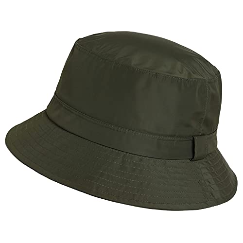 Comhats Wasserdichter Fischerhut für Herren und Damen, für Spaziergänge, Golf, Safari, Regenhut, LSF 50+, Sonnenhut, verstellbar, verstaubar, winddicht, grün, 56 von Comhats