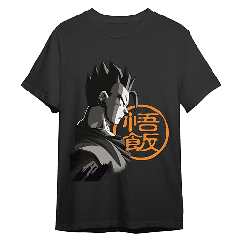 Comic Studio Unisex Dragon Ball Z Offizielles Artikel | Gohan | Schwarz | XXL T-Shirt von comic studio