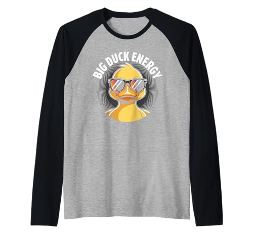 Lustiger Spruch Big Duck Energie Vogel Humor sarkastisch Frauen Männer Raglan von Comical Animal Joke Sunglasses Bird Lover Quote