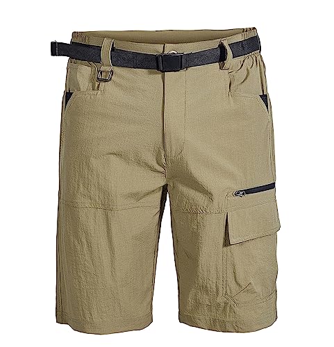 Comilaka Herren Outdoor Cargo Shorts Cargohose Outdoor Bermuda Kurz Hose Wanderhose Sommer Leichte Schnelltrocknend mit Multi Taschen von Comilaka