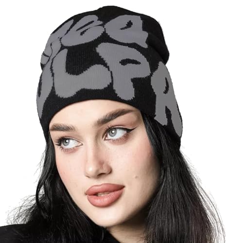 Beanie Mütze für Herren und Damen, Spider Web Hat Beanie Y2k, Mode Spide-Man Beanie Spider Mütze,Warme Y2k Mütze Y2k Beanie Strickmütze,Hip Hop Y2k Beanie Spider Beanie für Herren Damen von Comioke