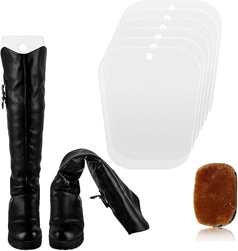 Comioke 6 Stück Stiefelform Einsätze, Stiefelformer Formeinsätze, Stiefelspanner, Kunststoff Stiefel Ständer Halter, Hohe Stiefelstütze, Stiefel Hohe Unterstützung für Damen und Männer von Comioke