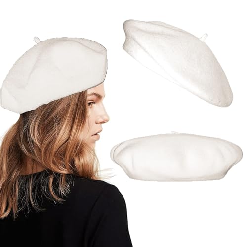 Comioke Baskenmütze,Barett,Klassishe Künstler Barrett,Mode Basken,Baskenmütze Kaschmir,Klassishe Künstler Barrett,Mütze Mode Basken,Wintermütze Barett,Klassisch Plain Französischer Stil Barett von Comioke