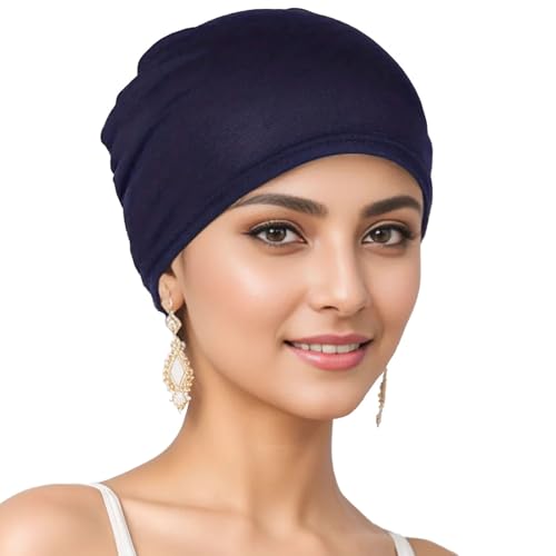 Schlafmütze aus Baumwolle und Bambus, Die ideale Chemo Kopfbedeckung und Chemo Mütze bei Haarausfall durch Chemotherapie Baumwolle Chemo Hüte Soft Caps Beanie Mütze von Comioke