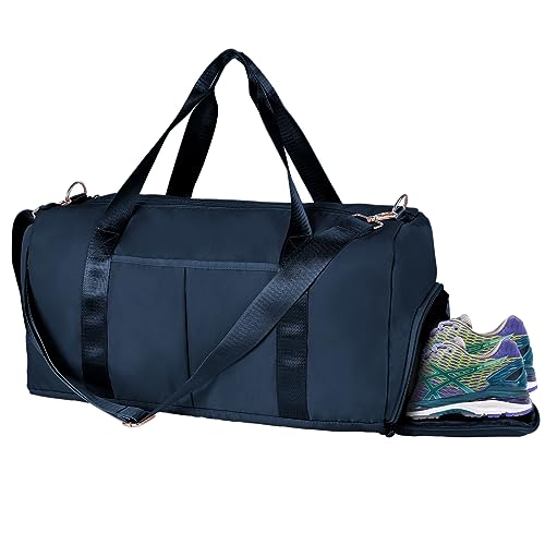 Sporttasche für Damen, Comius Sharp Sporttasche mit Nassfach&Schuhfach, Reise Duffel Bags, Trainingstasche, Handgepäcktasche für Herren Wochenendtraining Schwimmen (Blau) von Comius Sharp