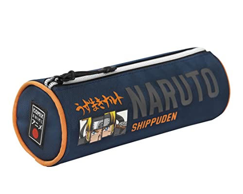 COMIX - Linie Anime, Federmäppchen für die Schule Naruto Shippuden, ideal für die Aufbewahrung von Schreibwaren, mit Trennwand innen mit elastischen Schlaufen und Reißverschluss, 22 x 8 x 8 cm von COMIX