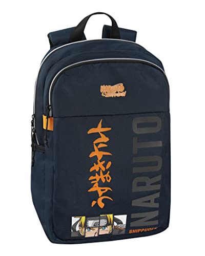 Comix ANIME Unisex Schulrucksack für Kinder und Jugendliche mit verstellbaren Riemen und gepolsterter Rückseite, Schwarz, Taglia unica, Naruto Shippuden von Comix