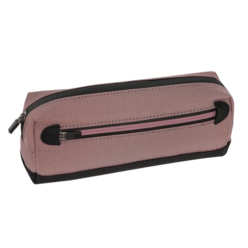 Comix Campus Federmäppchen, ideal für Make-up und Schreibwaren, mit Hauptfach und Fronttasche mit Reißverschluss, 22 x 8 x 6 cm, Rosa, Rosa, Casual von COMIX