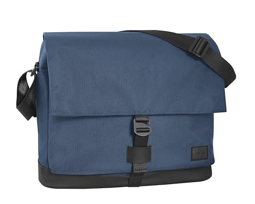 Comix U - Messenger, verstellbare Schultertasche, 2 gepolsterte Innentaschen für PC und Tablet 14 Zoll, Fronttasche mit Klettverschluss, Diebstahlschutztasche, Reißverschluss und Klappe mit Schnalle, von COMIX