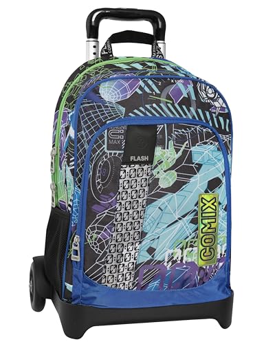 Comix Unisex Kinder 71545LS Abnehmbarer Trolley-Rucksack, Mehrfarbig von Comix
