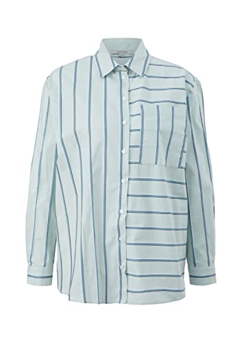 comma CI Damen Bluse, 72S2 Stripes Pale Mint, 42 von comma