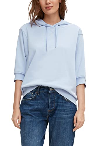 comma CI Damen Sweatshirt 3/4 Arm Kapuzenpullover, 5063 hellblau, 36 von comma