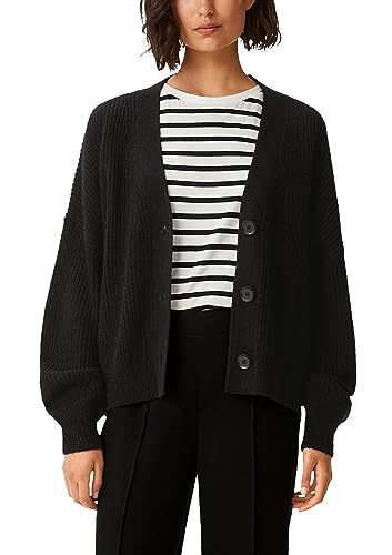 comma Damen 60.2.62.17.172.2134924 Strickjacke, 9999 schwarz, 46 von comma
