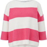 Comma Damen 3/4 Arm Pullover raspberry pink stripes 34 von Comma CI