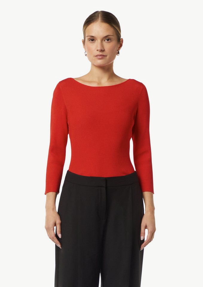 Comma 3/4 Arm-Pullover Schmaler Strickpullover mit 3/4-Arm von Comma