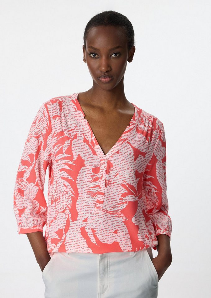 comma Kurzarmbluse Bluse Gemusterte Bluse mit 3/4-Ärmeln (1-tlg) comma Kurzarmbluse Bluse Gemusterte Bluse mit 3/4-Ärmeln (1-tlg) von comma