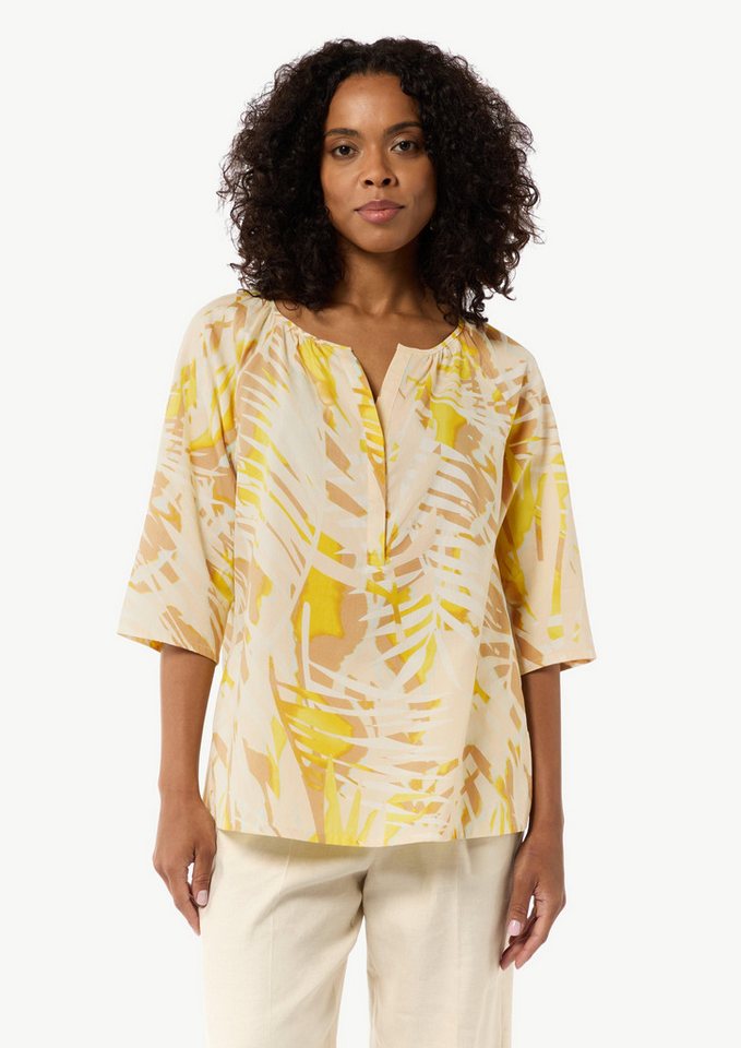 Comma 3/4-Arm-Shirt Print-Bluse im Loose Fit Artwork von Comma